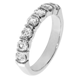 7-Stone Diamond Band 1ctw. (G-H, SI) 14K White Gold